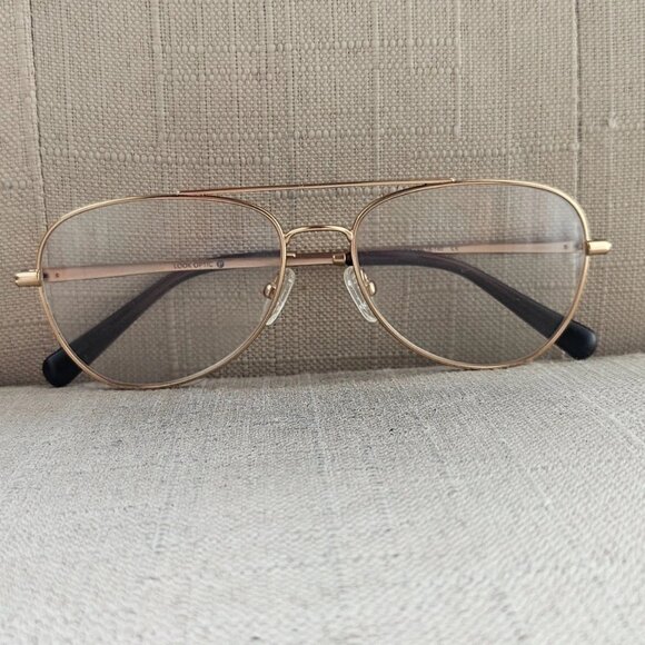 Look Optic Men Eyeglasses Frame Gold Tone COOPER LR85P +2.5 56[]16 140 - Picture 5 of 13
